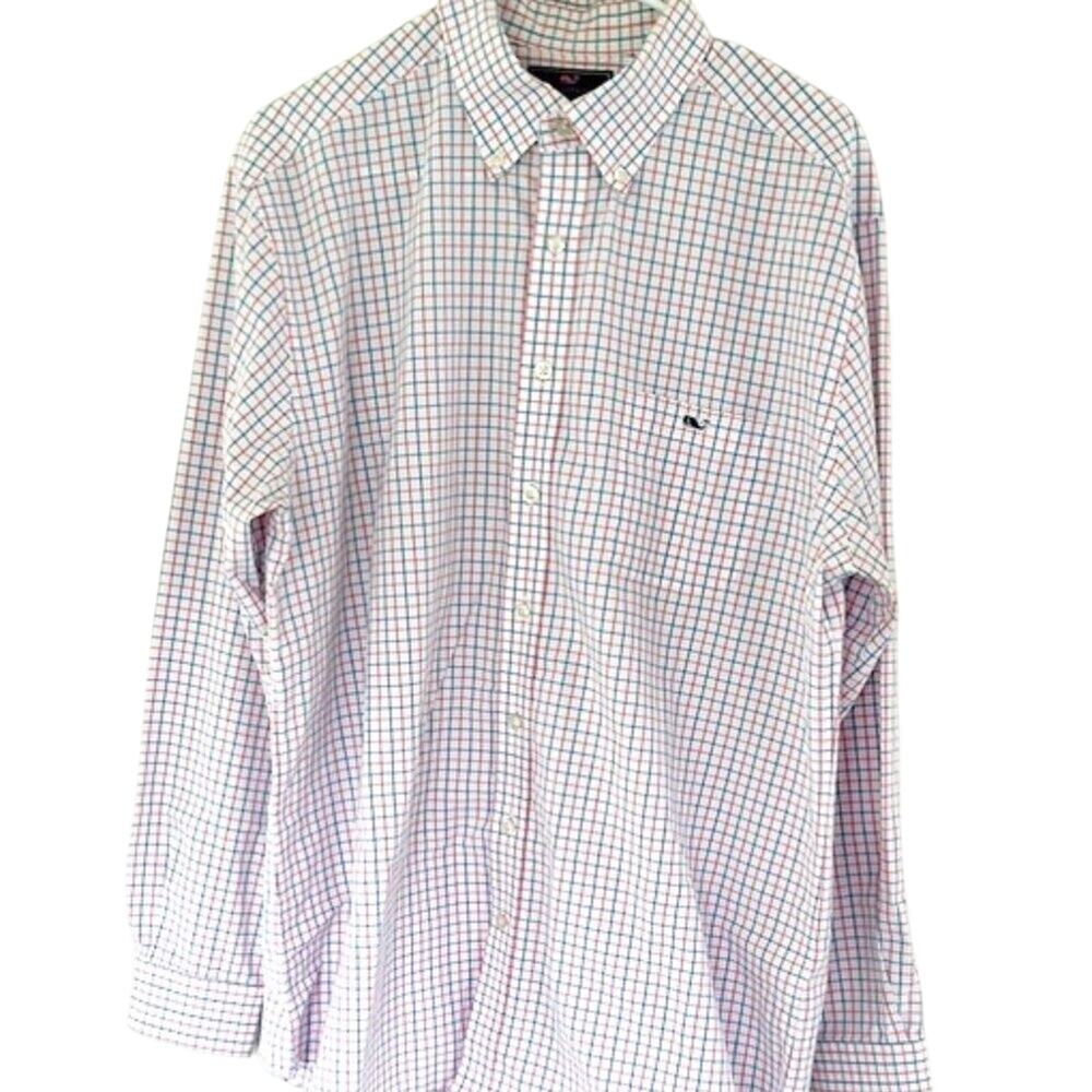 Vineyard Vines Slim Fit Tucker Whale Button Down Long Sleeve Shirt Sz. XL